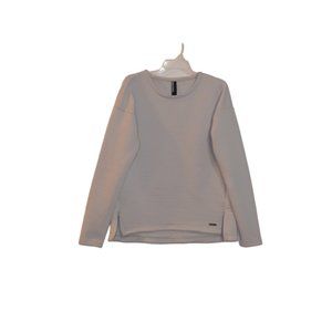 MONDETTA Exclusive of Decoration Waffle Scoop Long Sleeves Women Pullover M